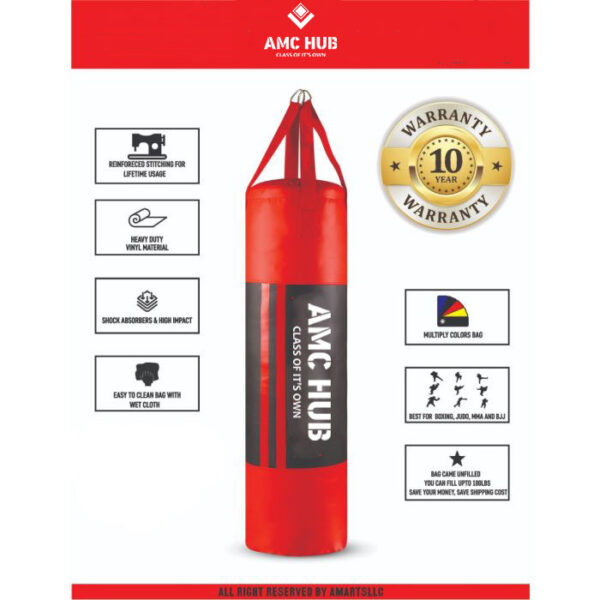 AMC PB17 Red Hanging Punching Bag - Image 2